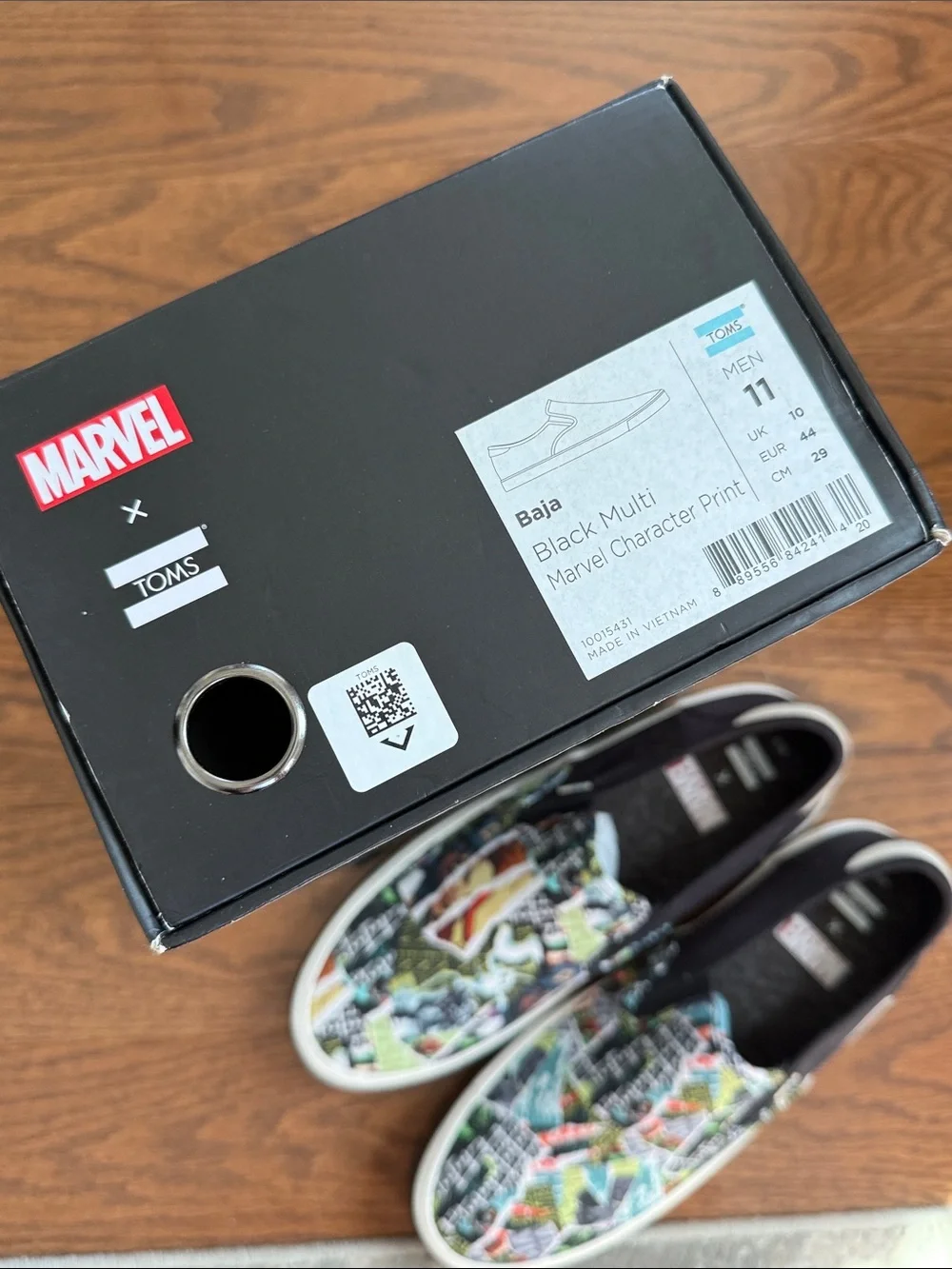 Toms x Marvel Multicolor Baja Comic Print Slip-On Sneakers